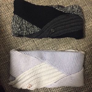 Warm Lululemon head wraps w Lululemon shopping bag